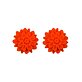 Flowerski earrings - neon orange