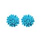 Flowerski earrings - blue stone