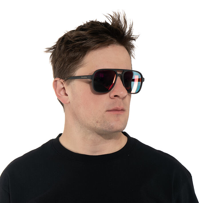 Corp sunglasses - matt black/mirror red