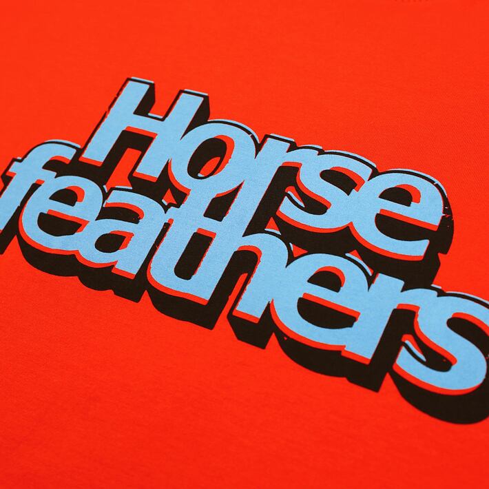 Horsefeathers triko Mercury tomato red - potisk
