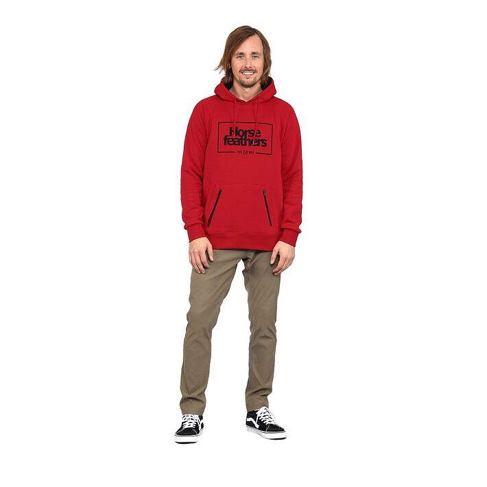 Mikina Label - true red