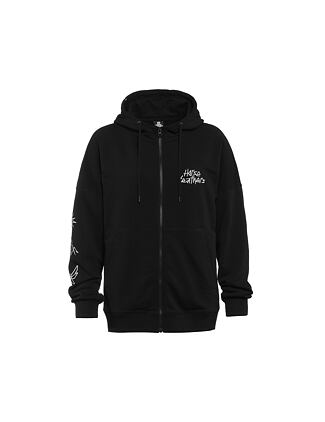 Sima zip hoodie - black