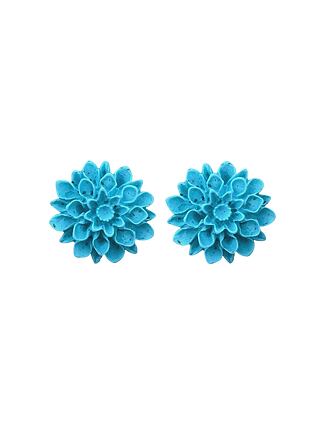 Flowerski earrings - blue stone