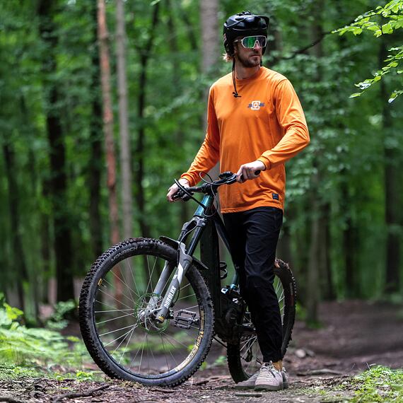 Fury LS bike t-shirt - burnt orange