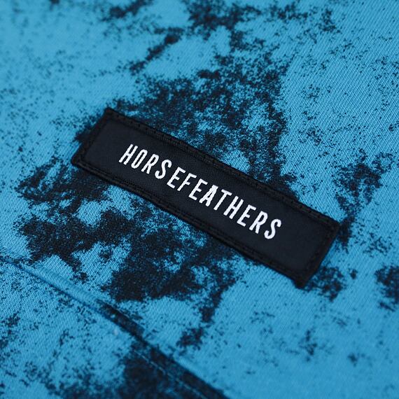 Horsefeathers mikina Skye blue tie dye - label