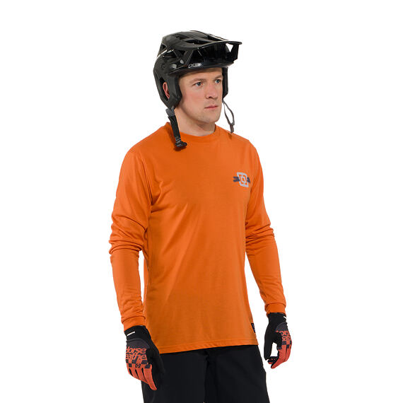 Fury LS bike t-shirt - burnt orange