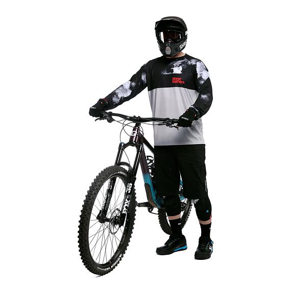 Quantum LS bike jersey - grayscale