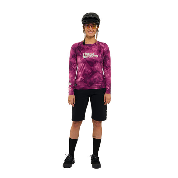 Deco LS women's bike jersey - blackberry camo