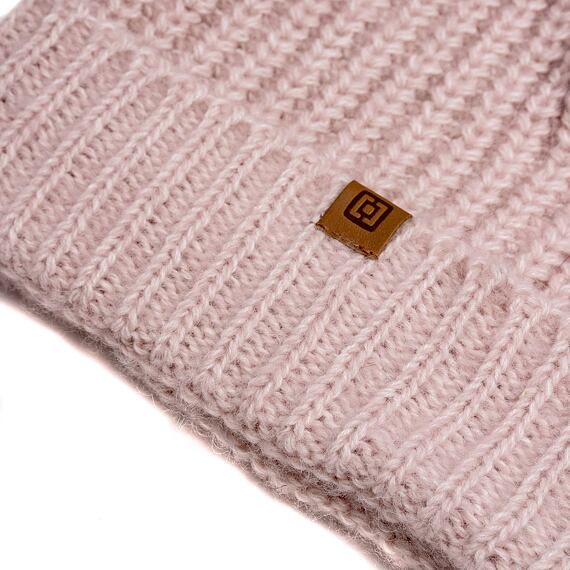 Peach beanie - heather pink