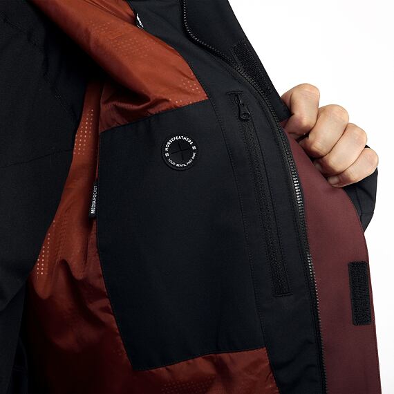 Bunda Cordon II - black/burgundy