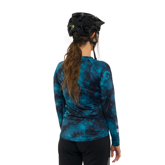 Deco LS women's bike jersey - petrol camo