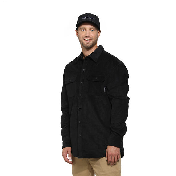 Water-repellent technical Dough shirt - black corduroy