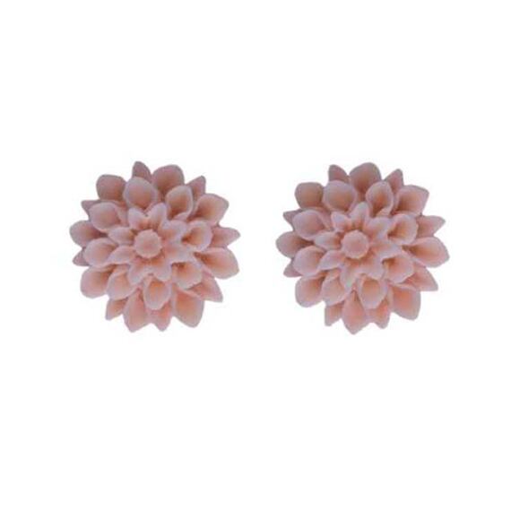 Flowerski earrings - coral pink