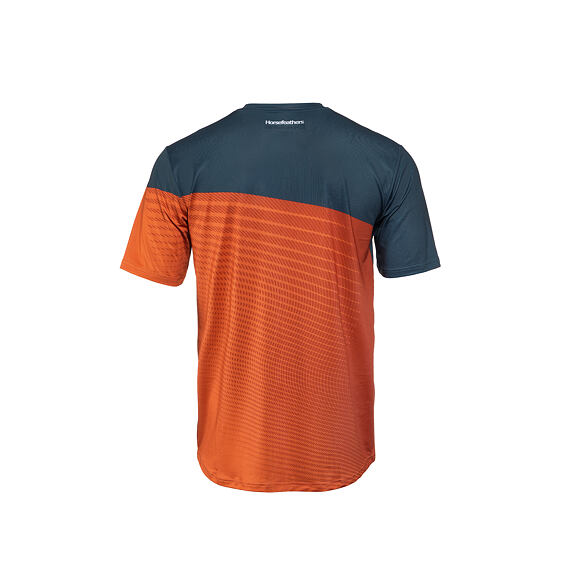 Quantum bike jersey - petrol/burnt orange