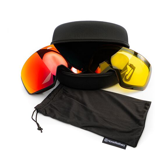 Scout goggles - black/mirror red